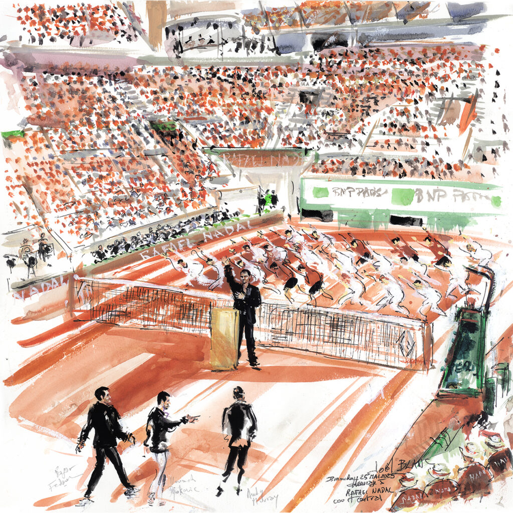 emouvant et tres coloré sur le court central