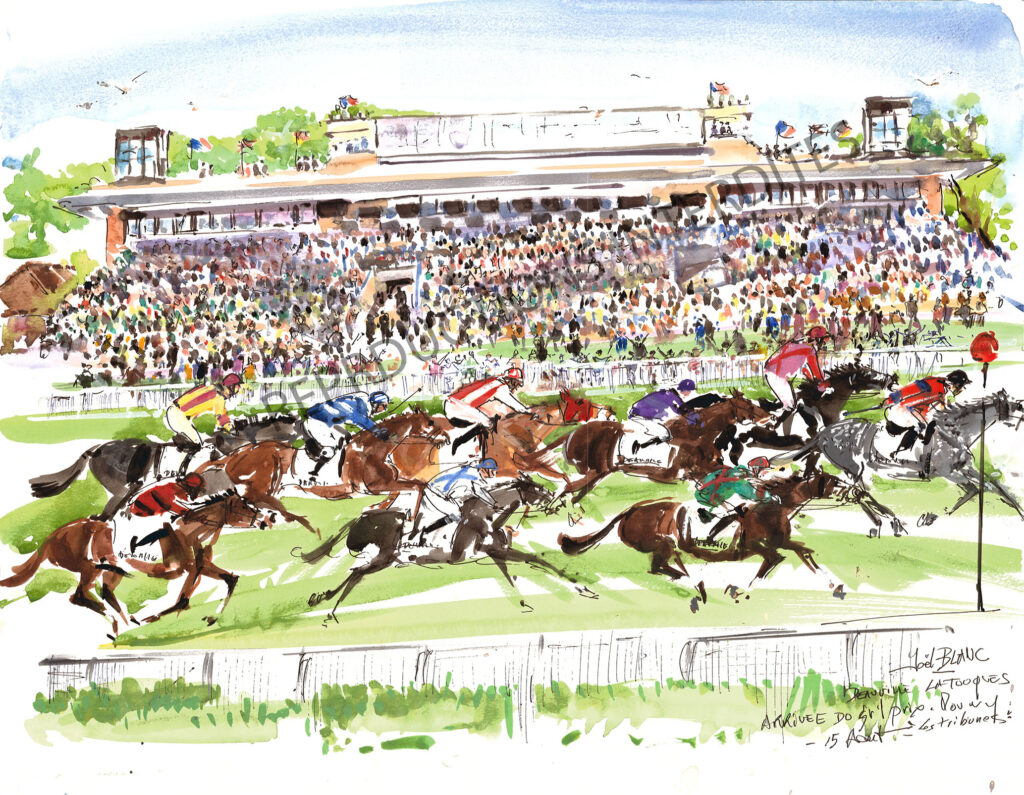 aquarelle en direct de DEAUVILLE LA TOUQUES